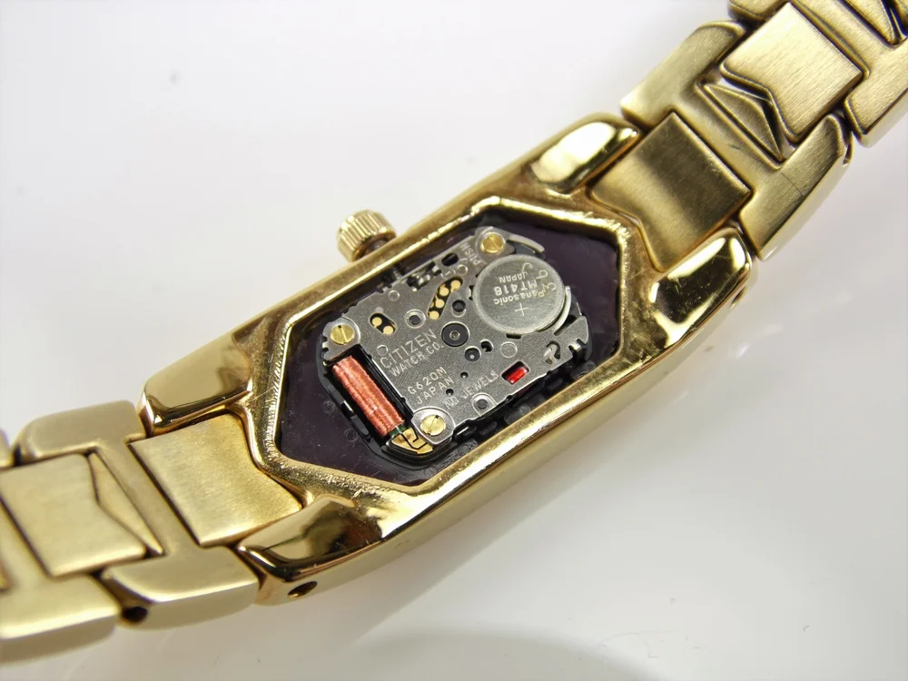 Gold Womens Citizen Eco Drive Solar Powered Rechargeable